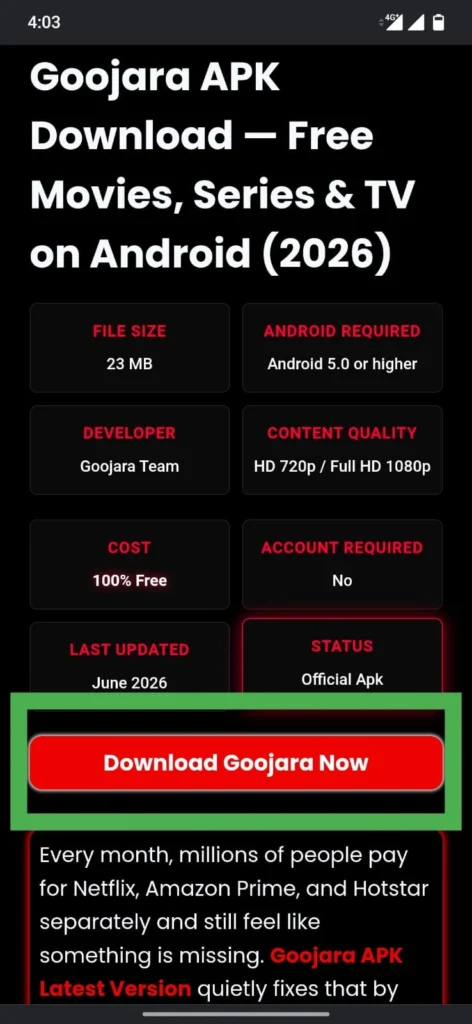Goojara APK Download — Free Movies, Series & TV Shows (2026) 8 goojara download