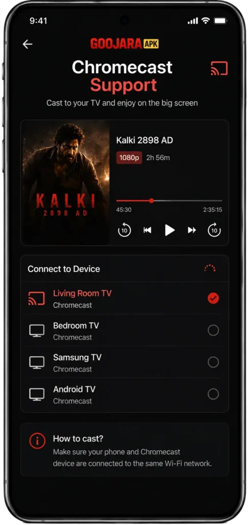 Goojara APK Download — Free Movies, Series & TV Shows (2026) 6 Chromecast Support